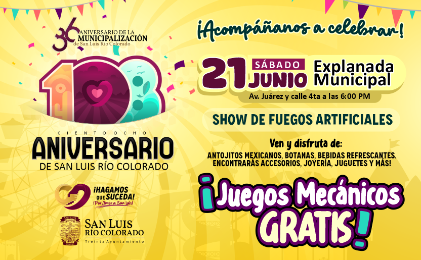 festejos por el 108 Aniversario de Fundación y el 86 Aniversario de Municipalización